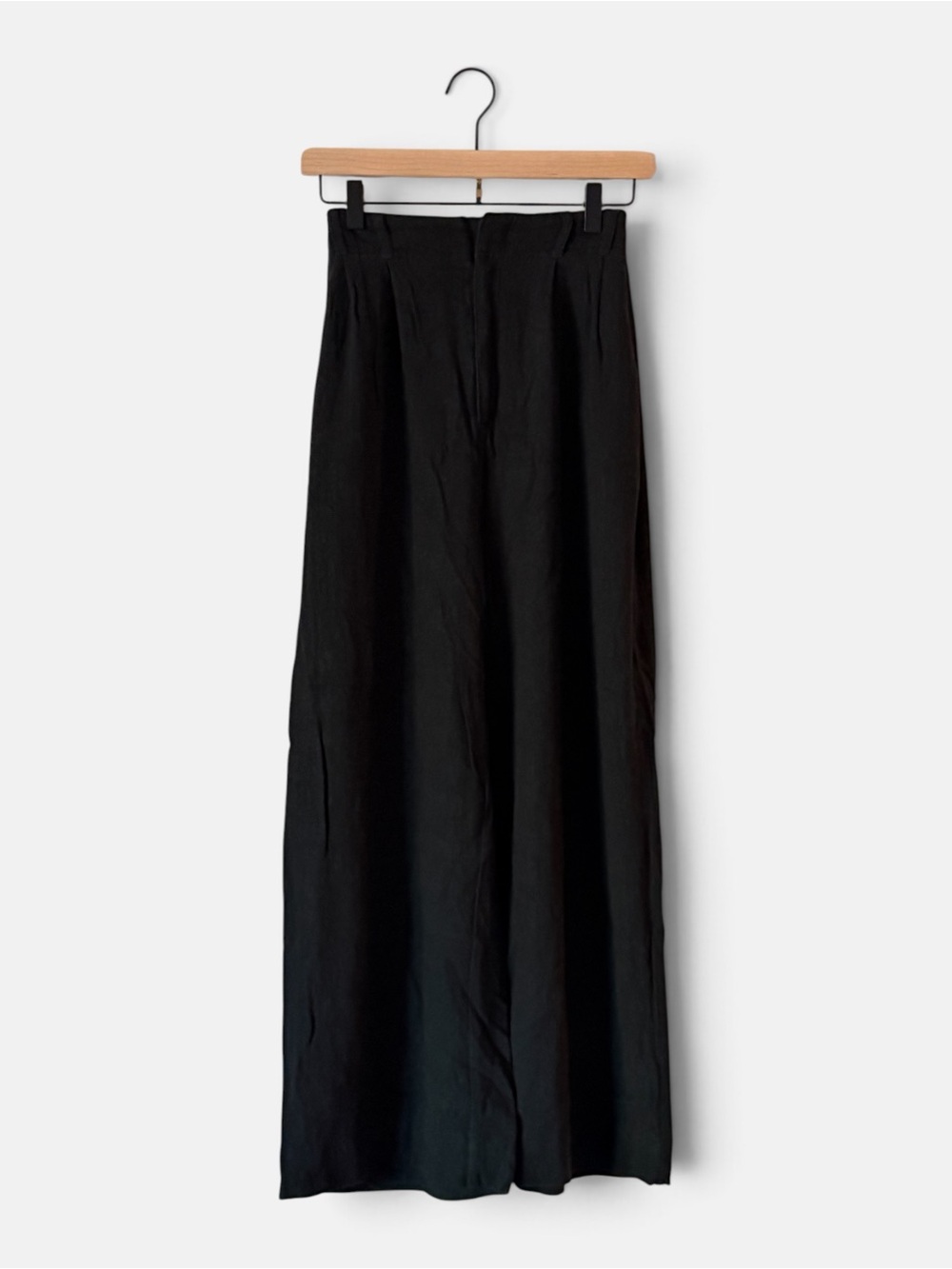 Z SUPPLY Farah Wide Leg Pants | Black Medium | Linen Blend High Rise Comfy